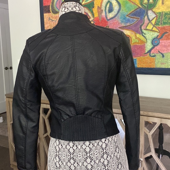 Faux Leather Moto Jacket - Picture 3 of 7